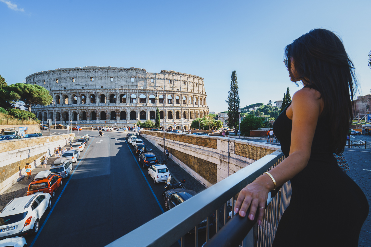 Nicole Isaacs at the Colosseum in Rome, Italy. (Photo by Jeff Lombardo)